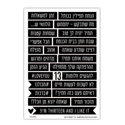 Album Stickers - Bar mitzvah