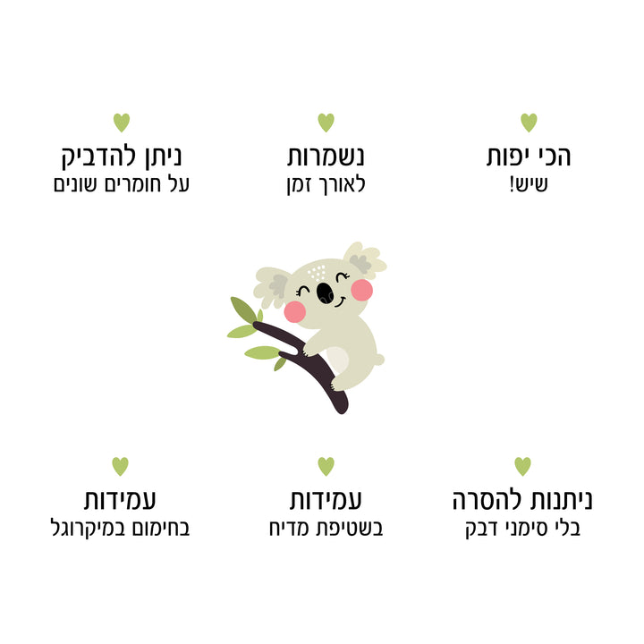 מדבקות שם קואלות