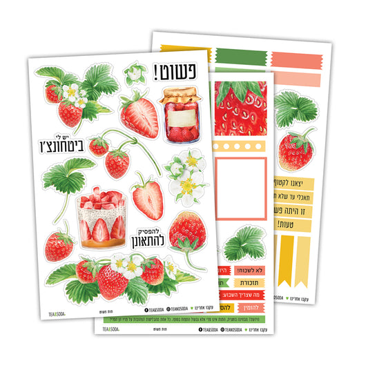 Planner stickers set - Strawberry